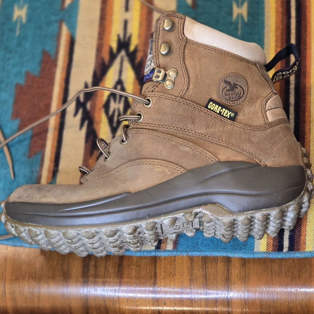 Georgia Boot Tan Leather Lace-Up Boots - Picture 7 of 11